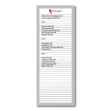 Fastighetsregister med textprofiler, 290x735mm