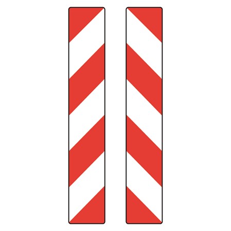 Bredd-/längdmarkeringsskylt (reflex), 141x846mm