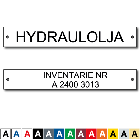 Lasergraverad märkskylt, 100x15mm