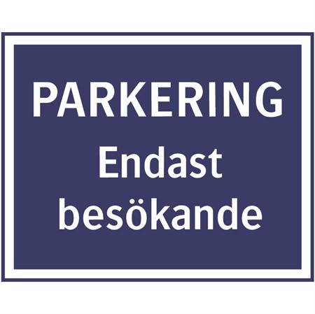 Parkeringsskylt för väggmontage, 500x400mm
