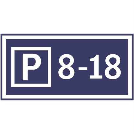 Parkeringsskylt för stolpmontage, 500x250mm