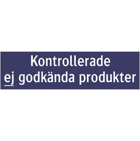 Informationsskylt för väggmontage, 650x175mm