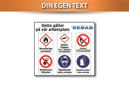 Stor kombinationsskylt