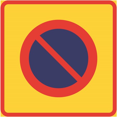 Trafikmärke för stolpmontage 600x600mm