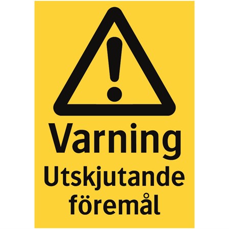 Varningsskylt för väggmontage, 210x297mm