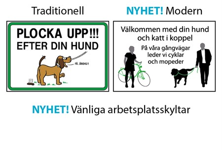 Vänliga skyltar